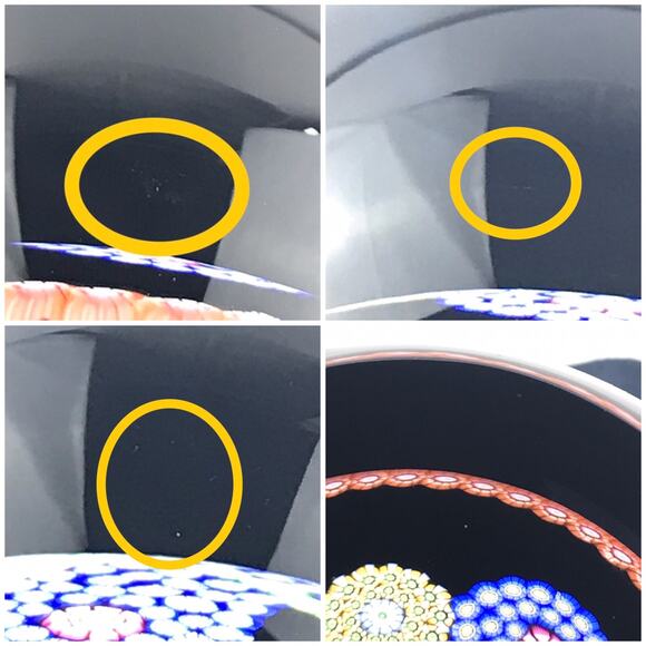 Perthshire 1989B Millefiori Butterfly Garland Faceted Vintage Insect Paperweight - Picture 11 of 15